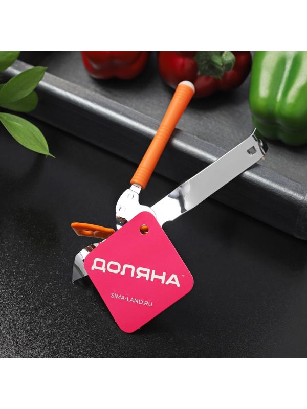 Нож консервный Доляна «Оригинал», 16 см, цвет оранжевый