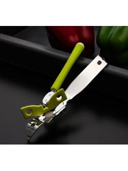 Нож консервный Доляна «Оригинал», 16 см, цвет зелёный