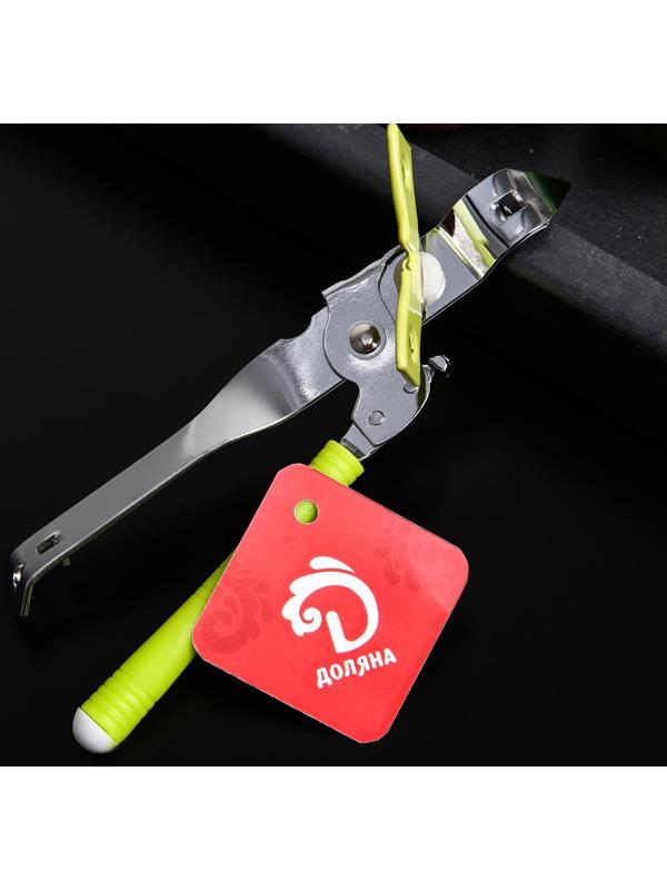 Нож консервный Доляна «Оригинал», 16 см, цвет зелёный