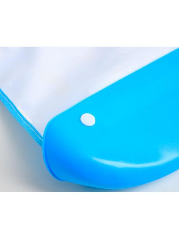 Нагрудник для кормления «Батискаф» непромокаемый на кнопке, с супер-карманом