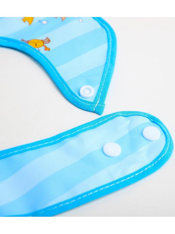 Нагрудник для кормления «Батискаф» непромокаемый на кнопке, с супер-карманом