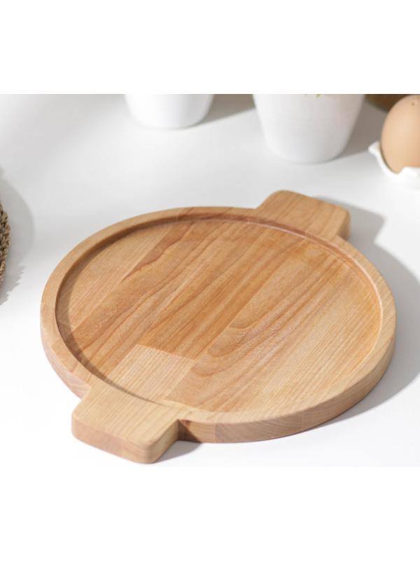 Подставка для сковороды Adelica, 30×24×1,8 см, внутренний диаметр 22 см, берёза