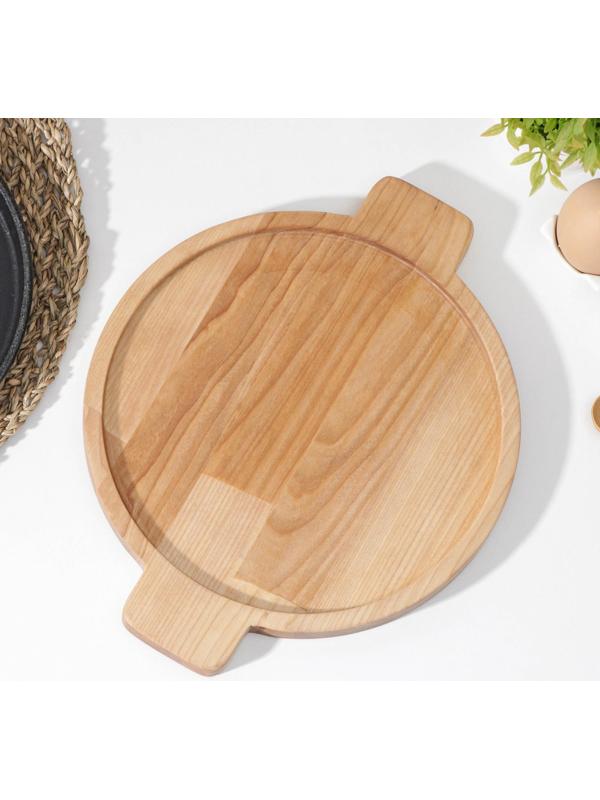 Подставка для сковороды Adelica, 30×24×1,8 см, внутренний диаметр 22 см, берёза