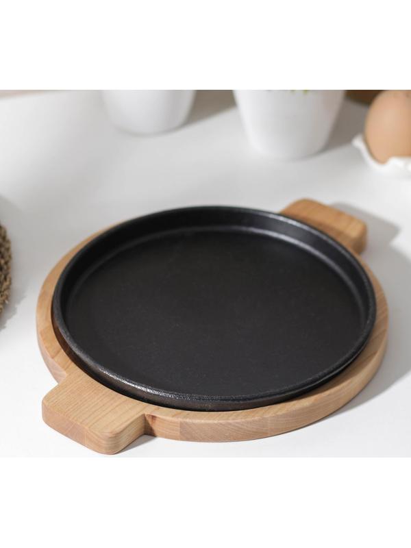 Подставка для сковороды Adelica, 30×24×1,8 см, внутренний диаметр 22 см, берёза