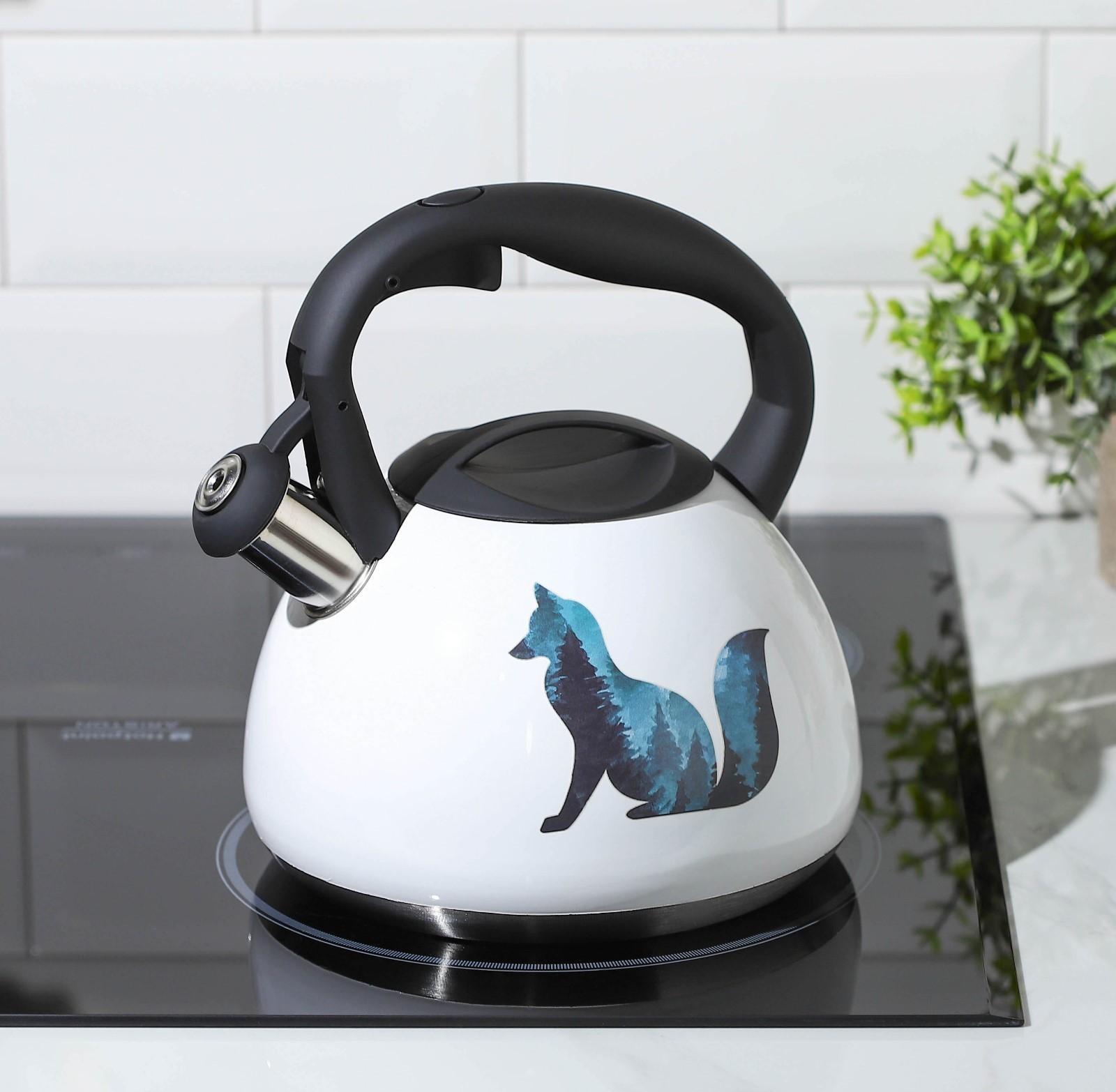 Чайник со свистком из нержавеющей стали Доляна «Лиса», 3 л, с индикатором нагрева