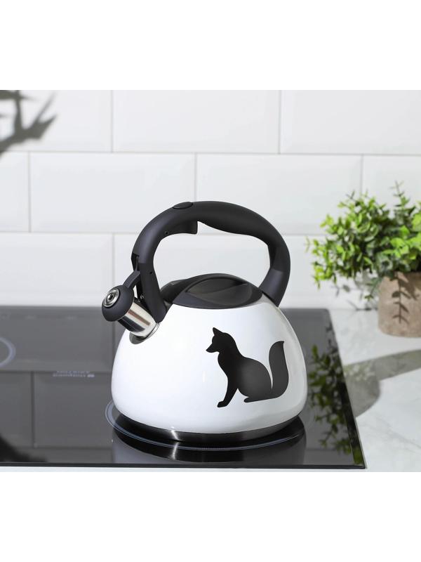 Чайник со свистком из нержавеющей стали Доляна «Лиса», 3 л, с индикатором нагрева