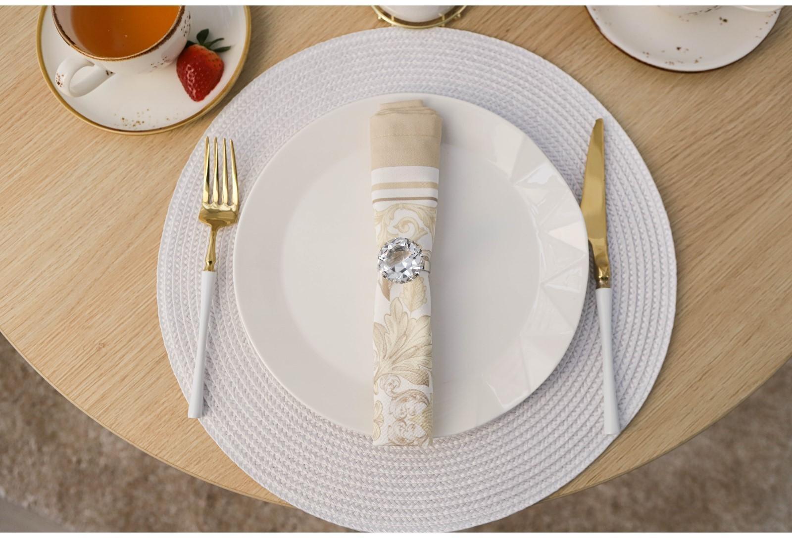 Салфетка сервировочная на стол «Лофт», d=38 см, цвет белый