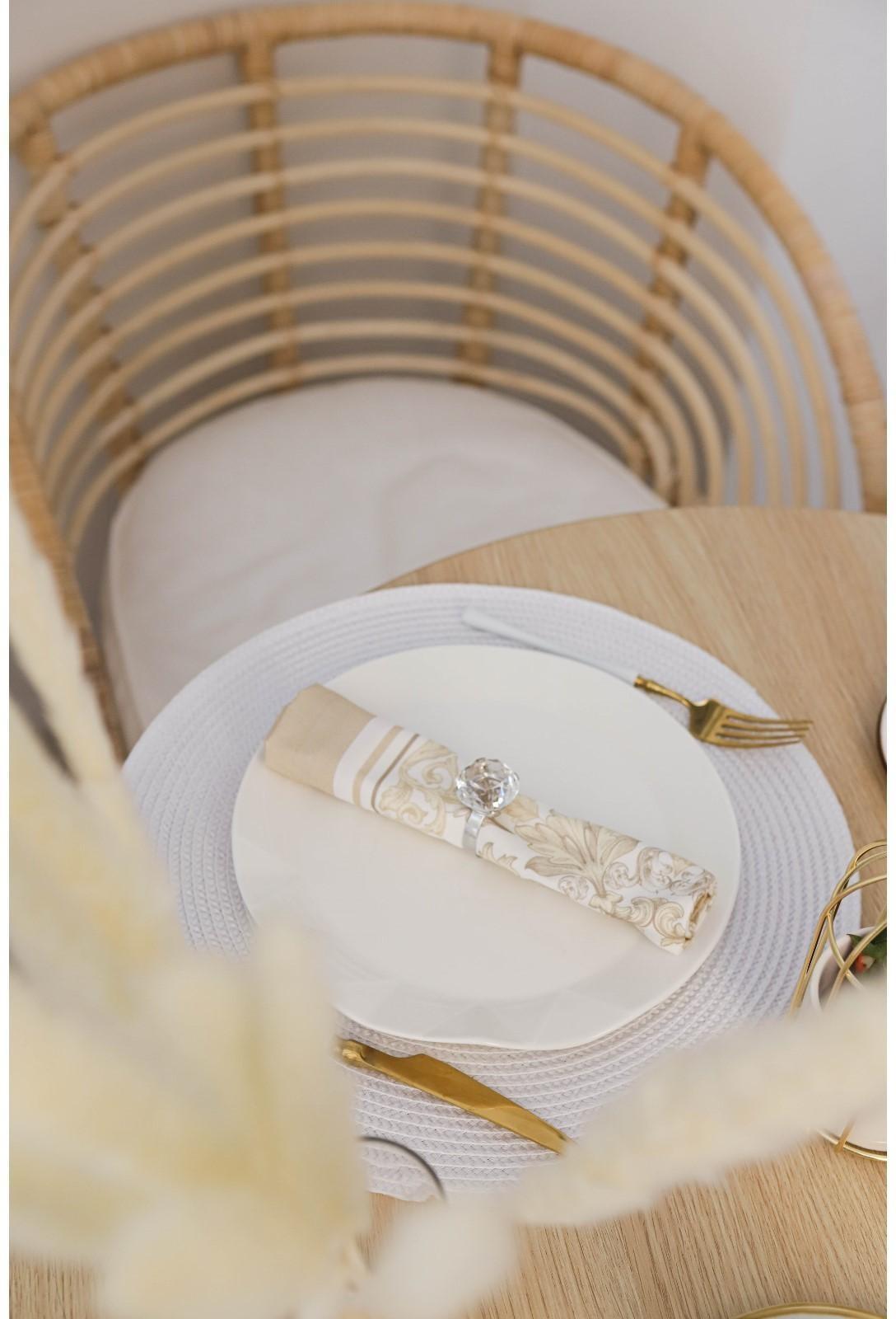 Салфетка сервировочная на стол «Лофт», d=38 см, цвет белый