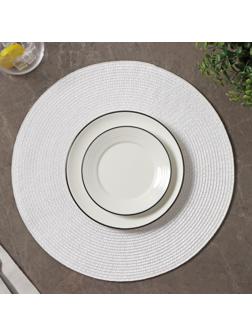 Салфетка сервировочная на стол «Лофт», d=38 см, цвет белый