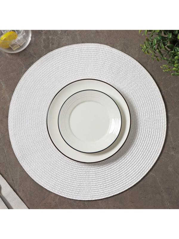 Салфетка сервировочная на стол «Лофт», d=38 см, цвет белый