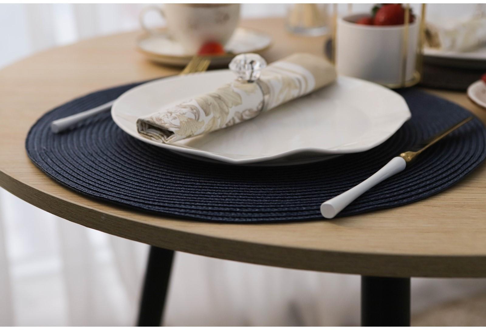 Салфетка сервировочная на стол «Лофт», d=38 см, цвет синий