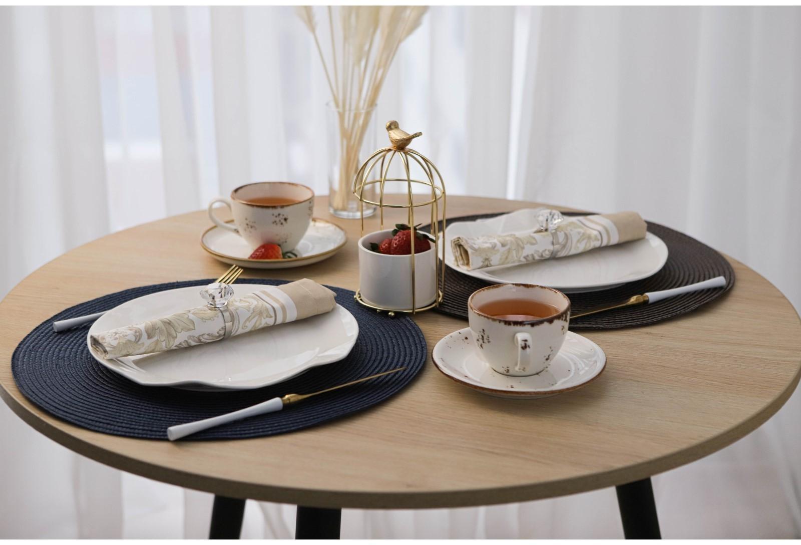 Салфетка сервировочная на стол «Лофт», d=38 см, цвет синий