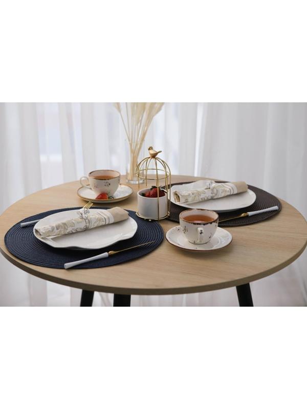 Салфетка сервировочная на стол «Лофт», d=38 см, цвет синий