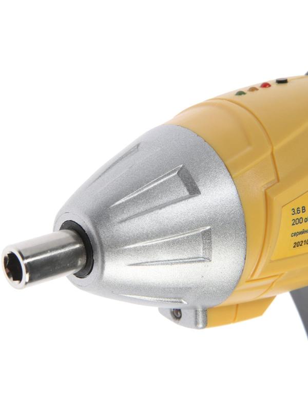 Отвертка ТУНДРА, двухпозиционная рукоятка, подсветка, Li-ion 1300 mAh, 200 об/мин, 3.5 Н*м