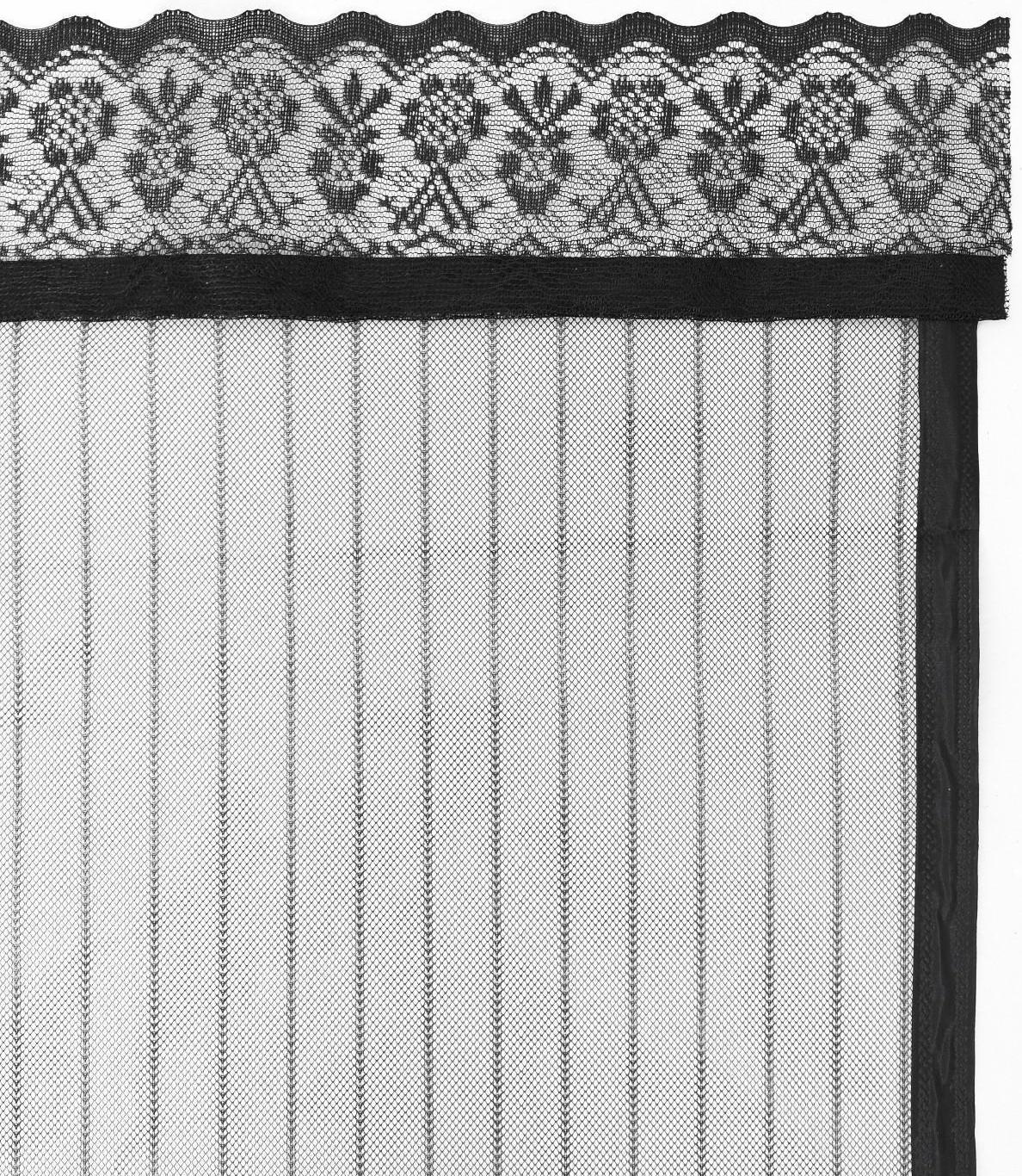 Сетка антимоскитная для дверей, 100 × 210 см, на магнитах, цвет черный