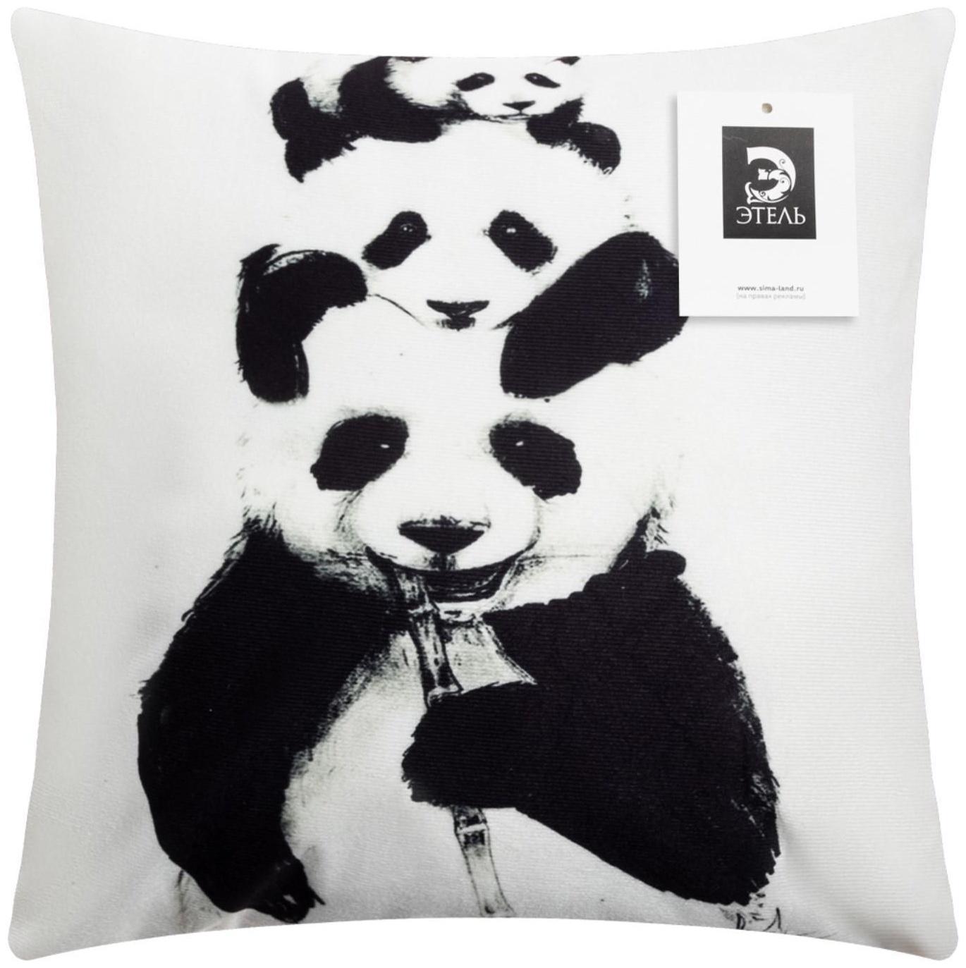 Чехол на подушку Этель «Пандочки» 40 х 40 см, велюр