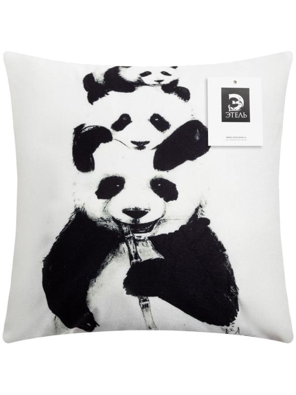 Чехол на подушку Этель «Пандочки» 40 х 40 см, велюр