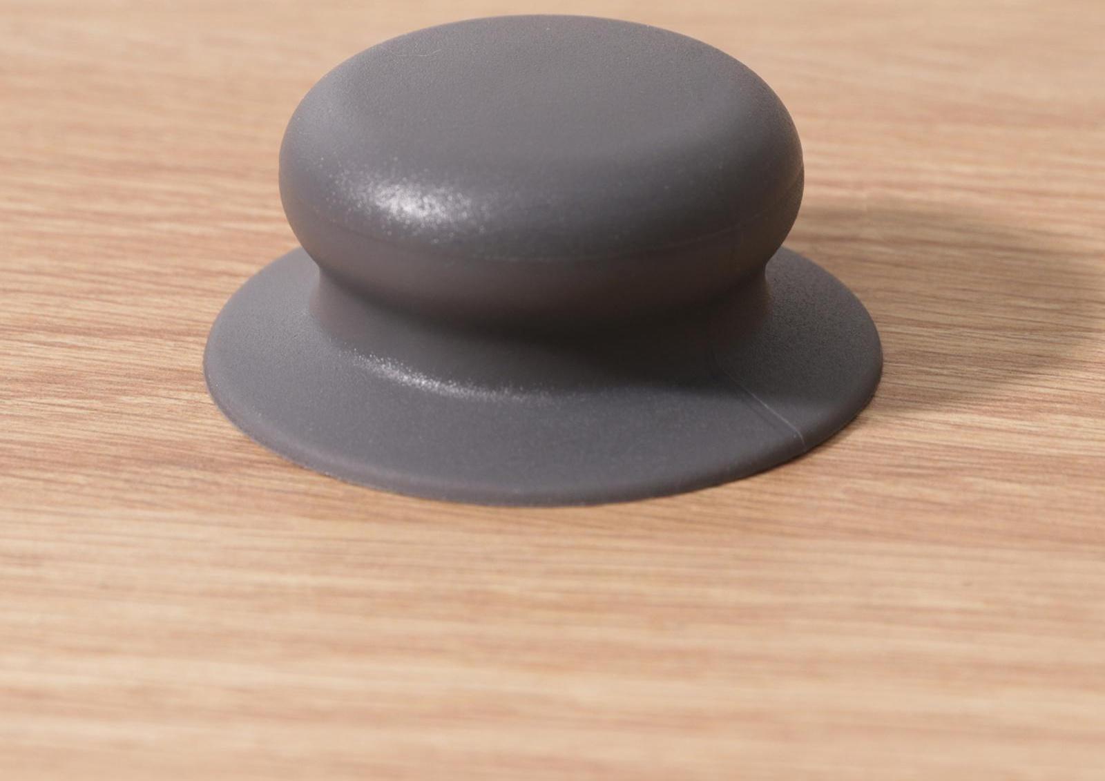 Ручка для крышки на посуда с саморезом, d=6 см, цвет серый