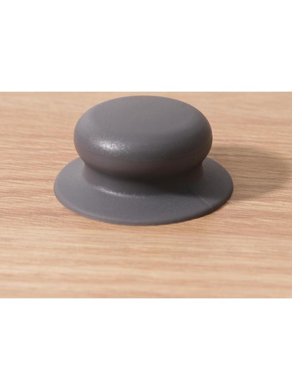 Ручка для крышки на посуда с саморезом, d=6 см, цвет серый