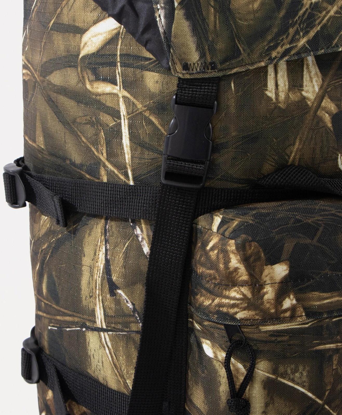 Рюкзак туристический, 80 л, отдел на молнии, 3 наружных кармана, цвет коричневый