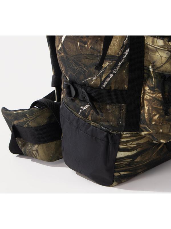 Рюкзак туристический, 80 л, отдел на молнии, 3 наружных кармана, цвет коричневый