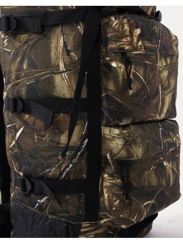 Рюкзак туристический, 80 л, отдел на молнии, 3 наружных кармана, цвет коричневый