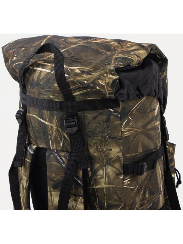 Рюкзак туристический, 80 л, отдел на молнии, 3 наружных кармана, цвет коричневый