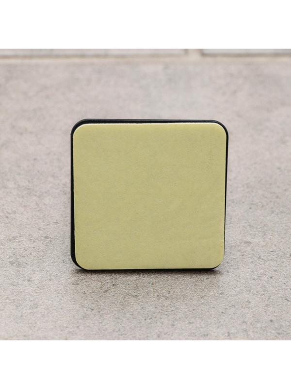 Набор крючков на липучке «Классика. Квадрат», 2 шт, металл, цвет чёрный