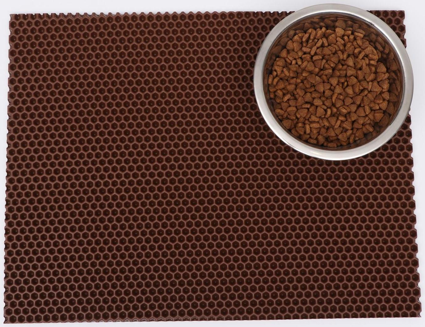 Коврик универсальный, прямоугольный, EVA, коричневый, 35 х 45 см