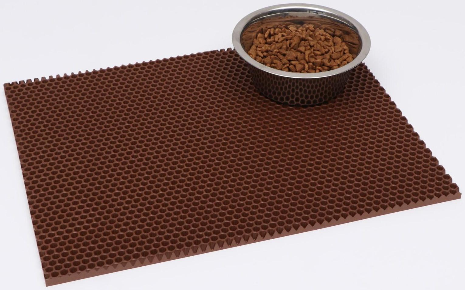 Коврик универсальный, прямоугольный, EVA, коричневый, 35 х 45 см