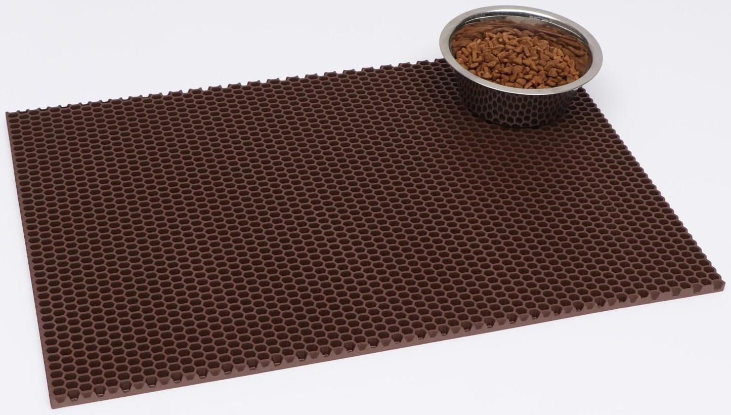 Коврик для животных EVA, ячеиистый, 40 х 60 см, коричневый
