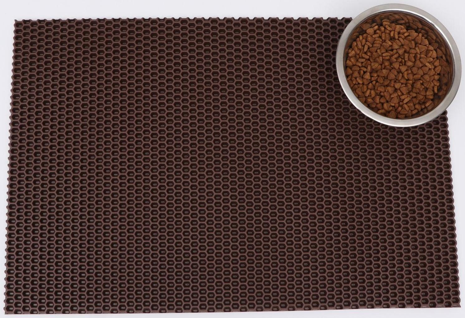 Коврик для животных EVA, ячеиистый, 40 х 60 см, коричневый