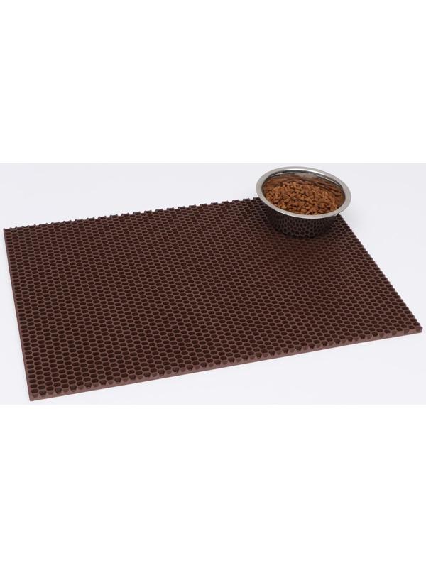 Коврик для животных EVA, ячеиистый, 40 х 60 см, коричневый