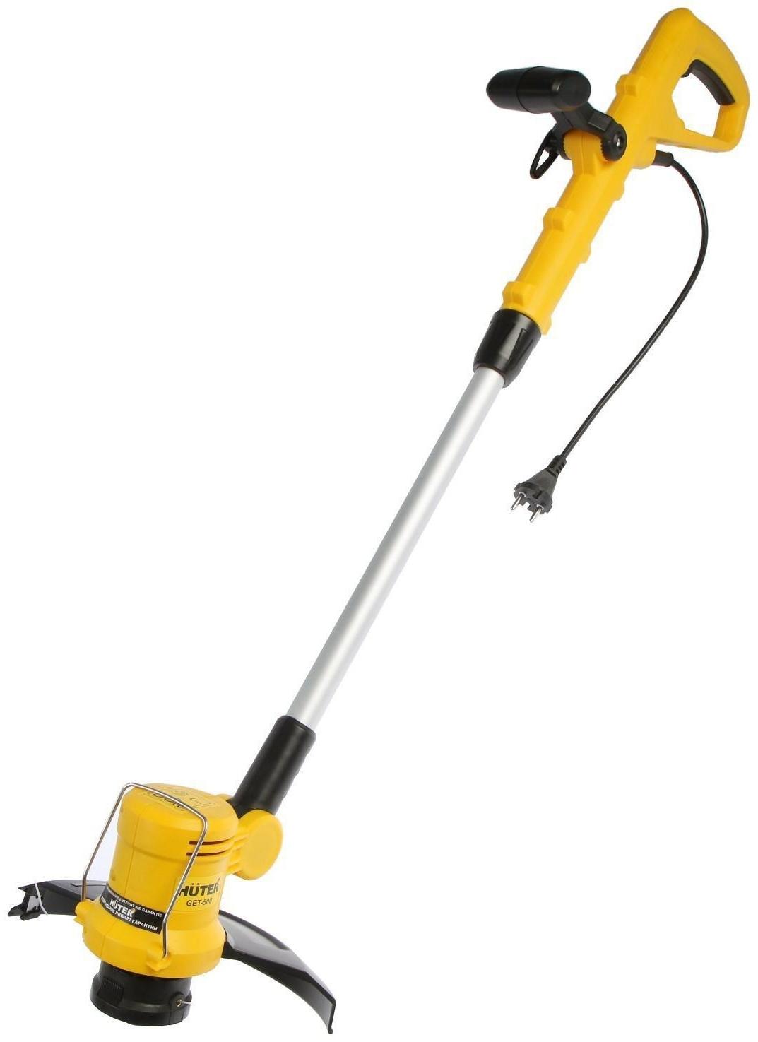 Триммер электрический Huter GET-500, 500 Вт, 12000 об/мин, d=1.2 мм, скос 25 см