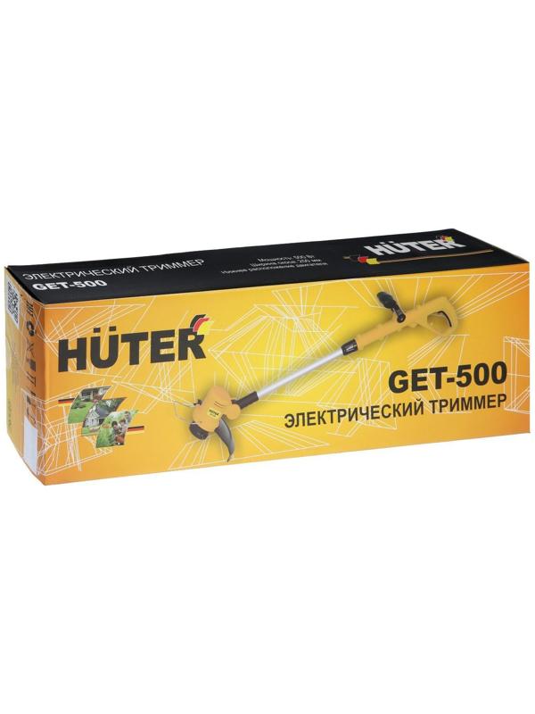 Триммер электрический Huter GET-500, 500 Вт, 12000 об/мин, d=1.2 мм, скос 25 см