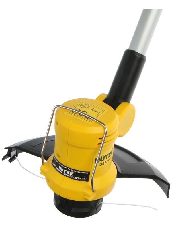 Триммер электрический Huter GET-500, 500 Вт, 12000 об/мин, d=1.2 мм, скос 25 см