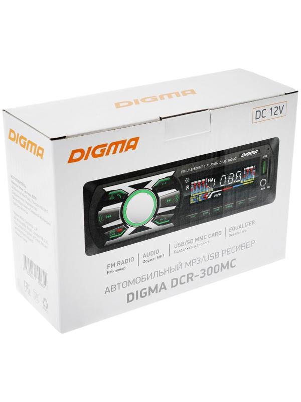Автомагнитола Digma DCR-300MC 1DIN, 4 x 45 Вт, Bluetooth, USB, SD, AUX
