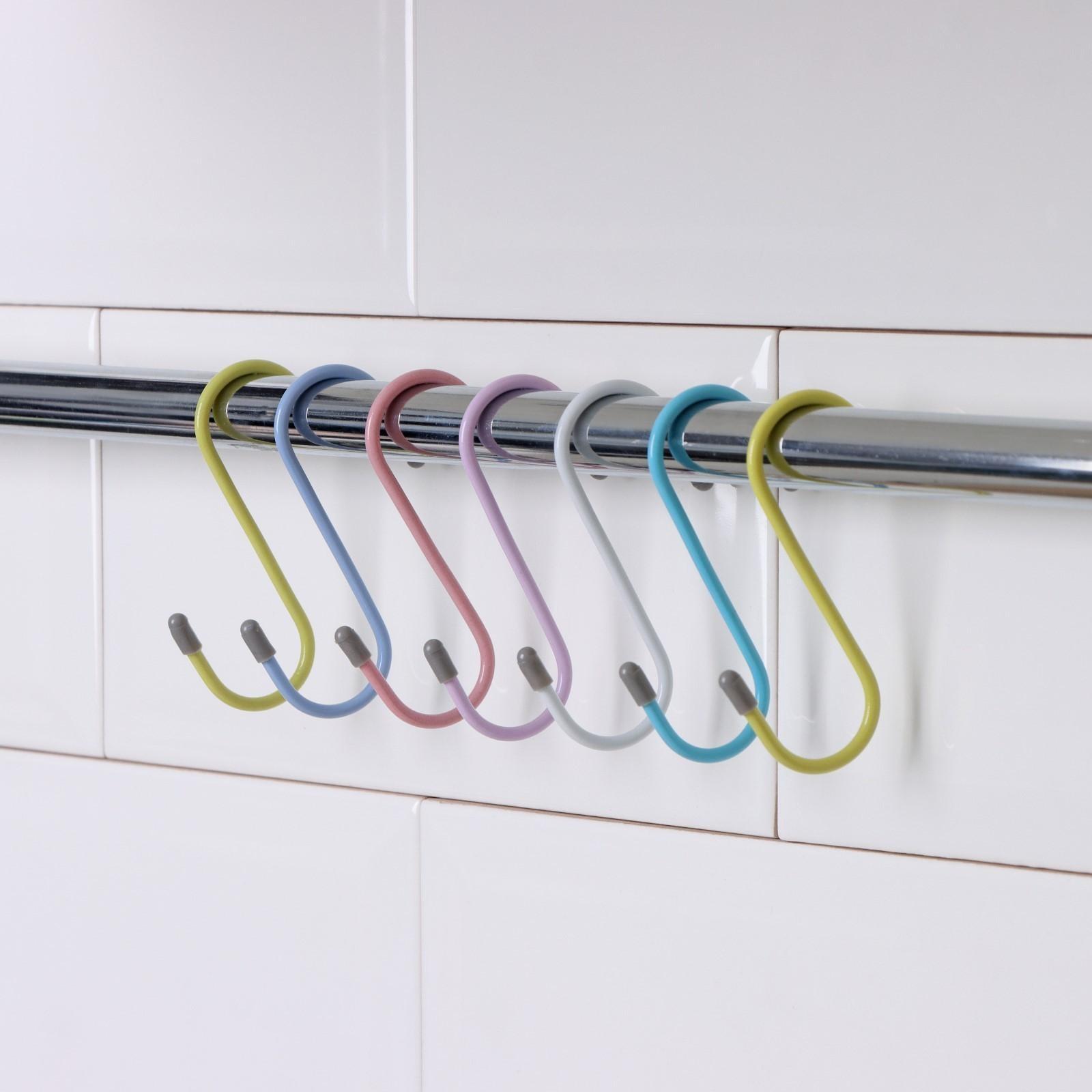 Набор крючков для рейлинга, 7 см, d=2,5 см, 7 шт, цвет МИКС