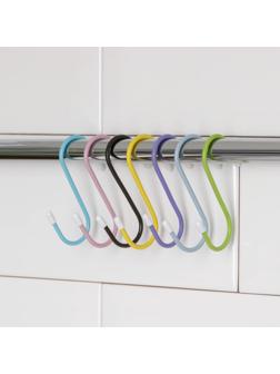 Набор крючков для рейлинга, 7 см, d=2,5 см, 7 шт, цвет МИКС