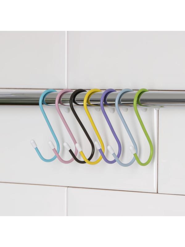 Набор крючков для рейлинга, 7 см, d=2,5 см, 7 шт, цвет МИКС