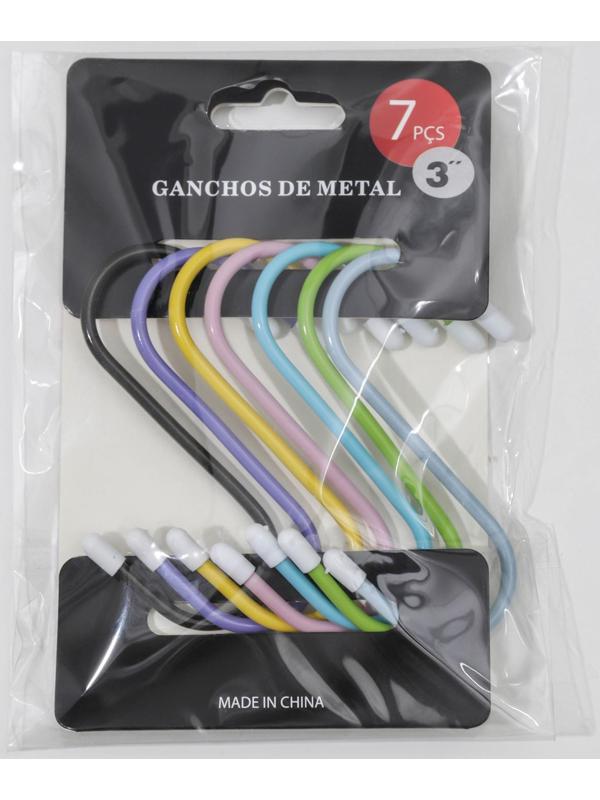 Набор крючков для рейлинга, 7 см, d=2,5 см, 7 шт, цвет МИКС