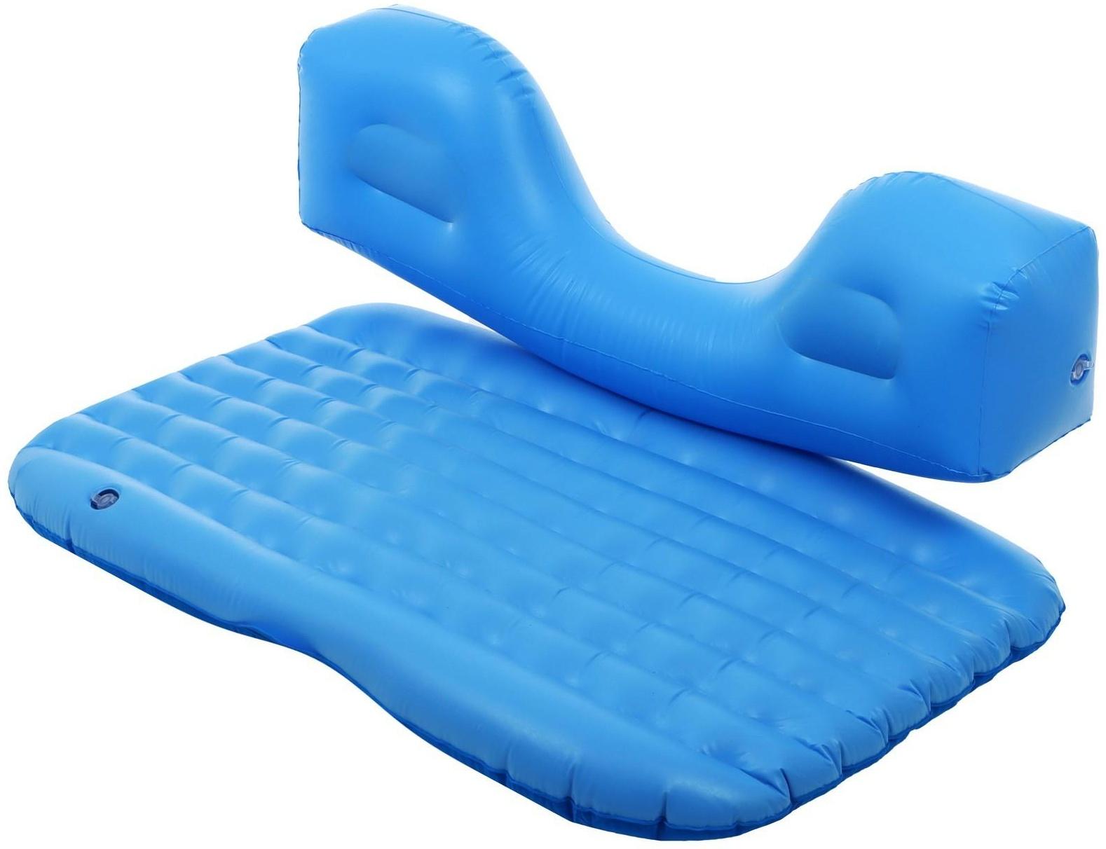 Матрас надувной в автомобиль, р. 130 х 68 х 38 см, цвет синий