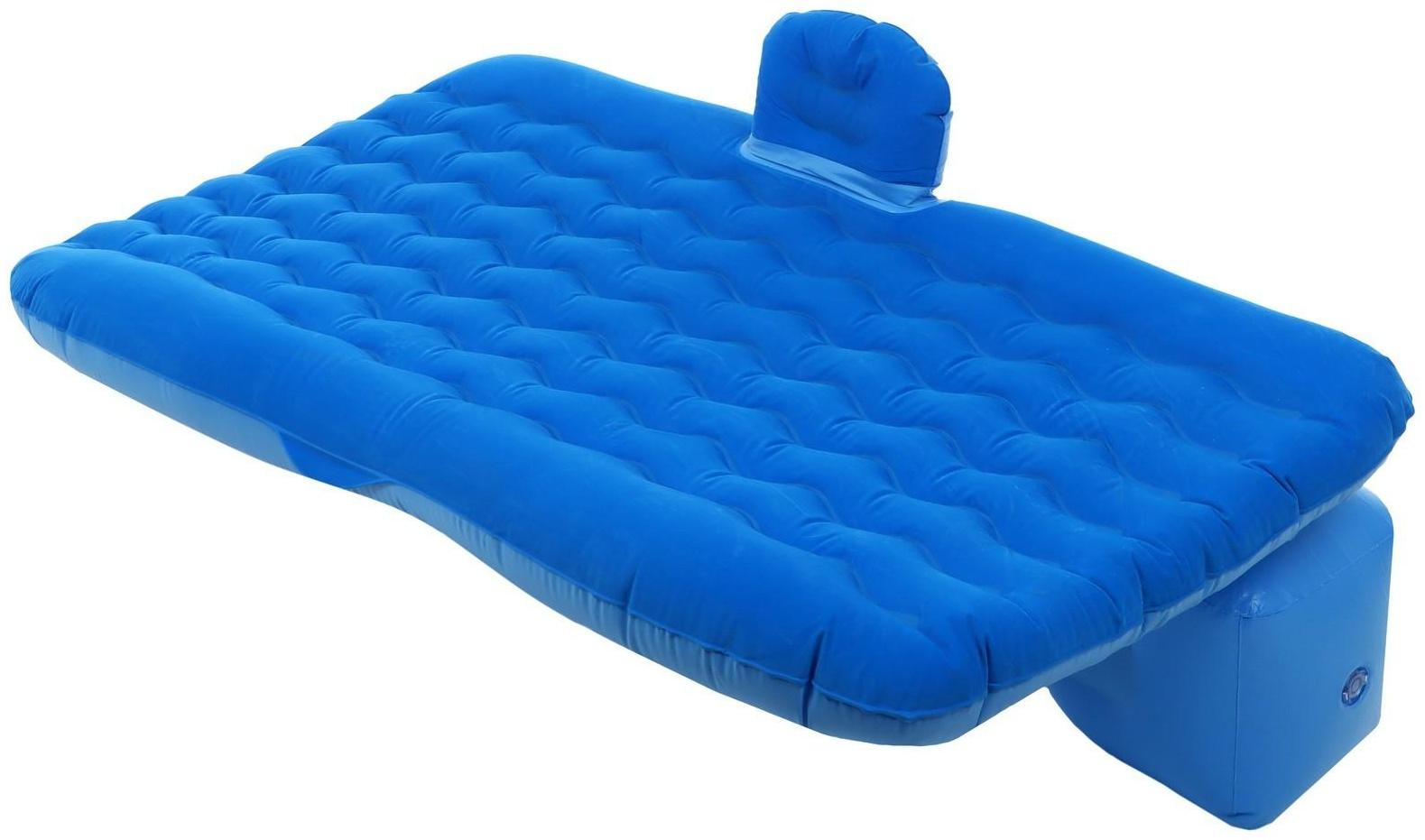 Матрас надувной в автомобиль, р. 130 х 68 х 38 см, цвет синий