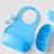 Нагрудник для кормления пластиковый с карманом-контейнером, цвет голубой