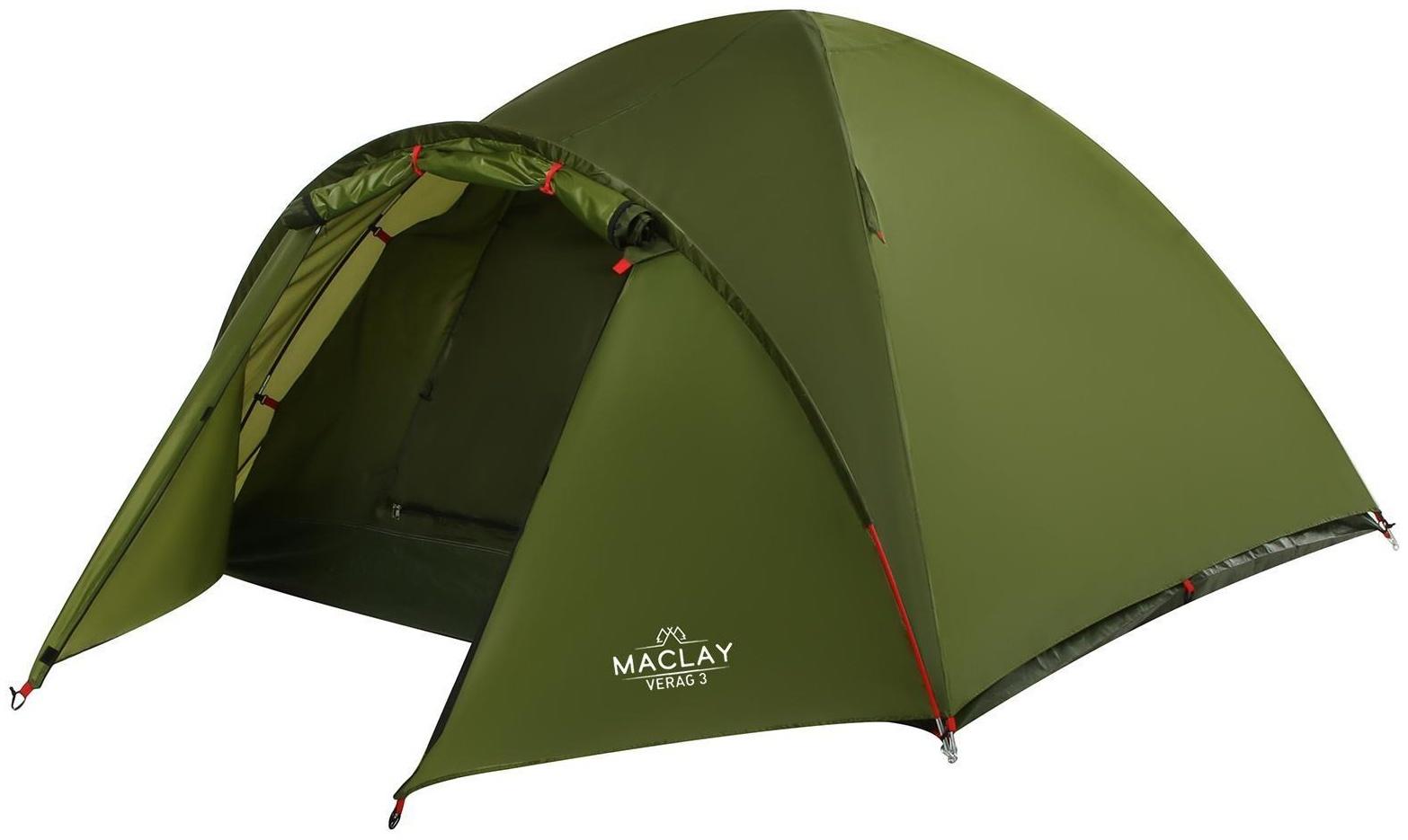 Палатка туристическая VERAG 3, р. 315 х 210 х 120 см, 3-местная, двухслойная