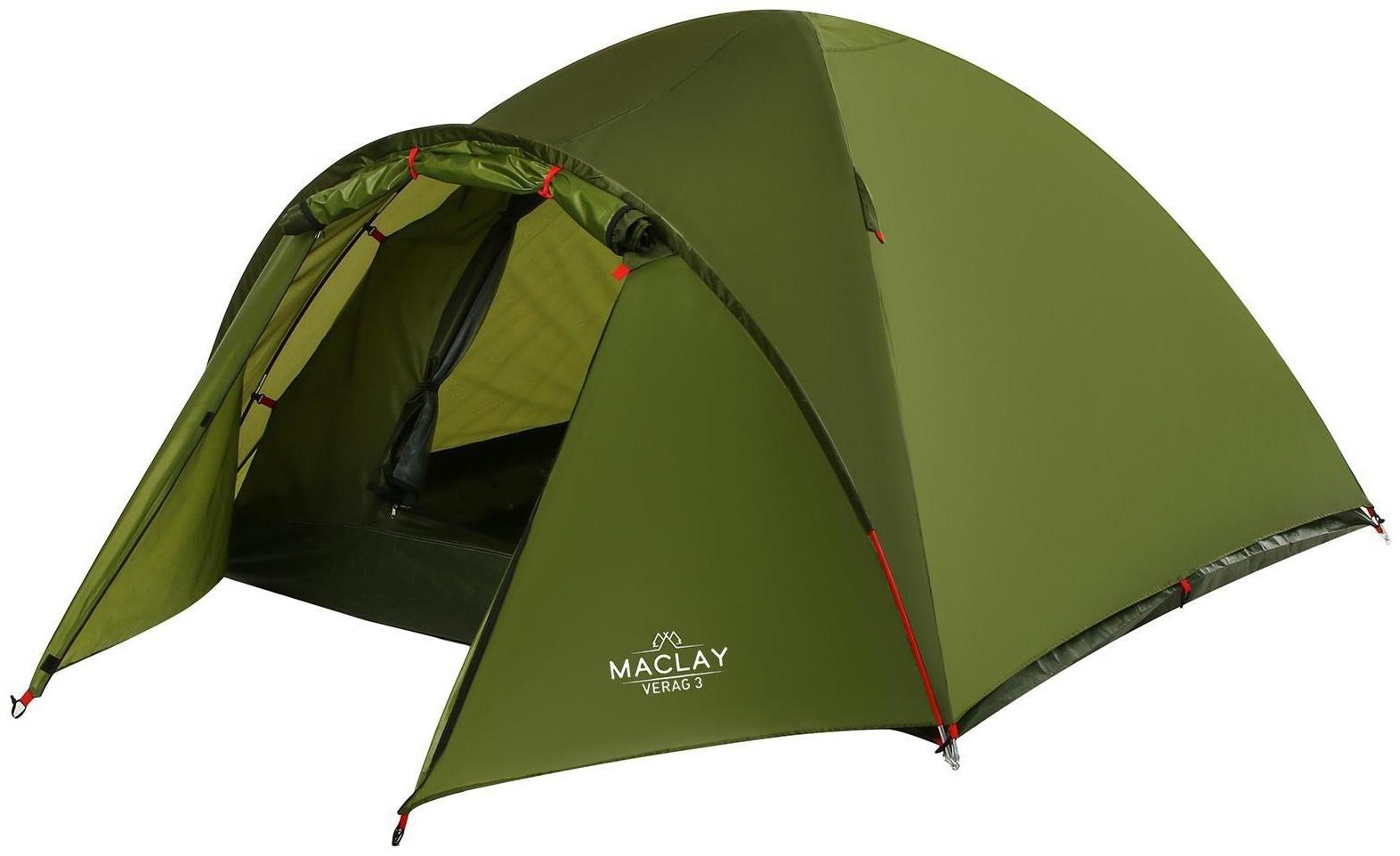 Палатка туристическая VERAG 3, р. 315 х 210 х 120 см, 3-местная, двухслойная