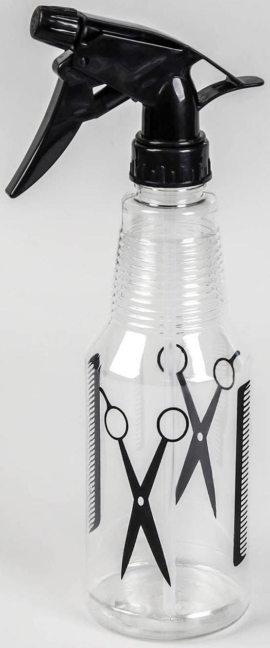 Распылитель парикмахерский «H2O», 500 мл, цвет прозрачный/чёрный