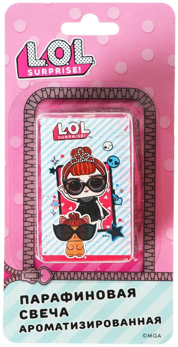 Аромасвеча LOL, в полоску, цвет мятный
