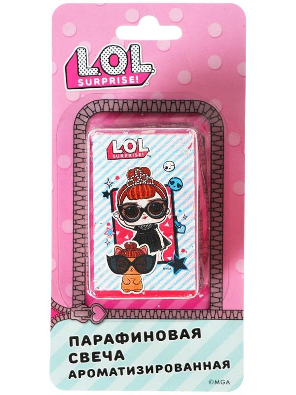 Аромасвеча LOL, в полоску, цвет мятный