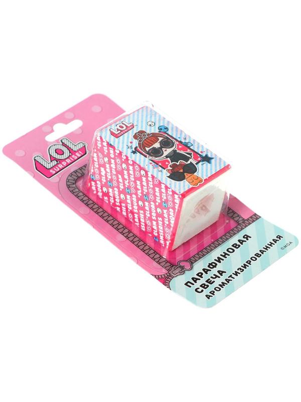 Аромасвеча LOL, в полоску, цвет мятный